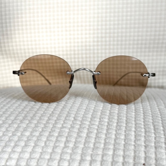 Oliver Peoples Round Brown Vintage Sunglasses OV 1222 main image 6